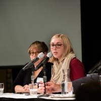 Jordan Chrispell responds to another panelist's presentation.